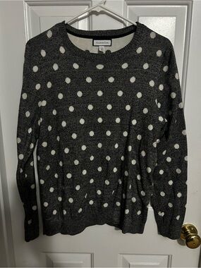 Charter Club grey Polka Dot Crewneck Sweater